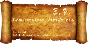 Braunsteiner Viktória névjegykártya